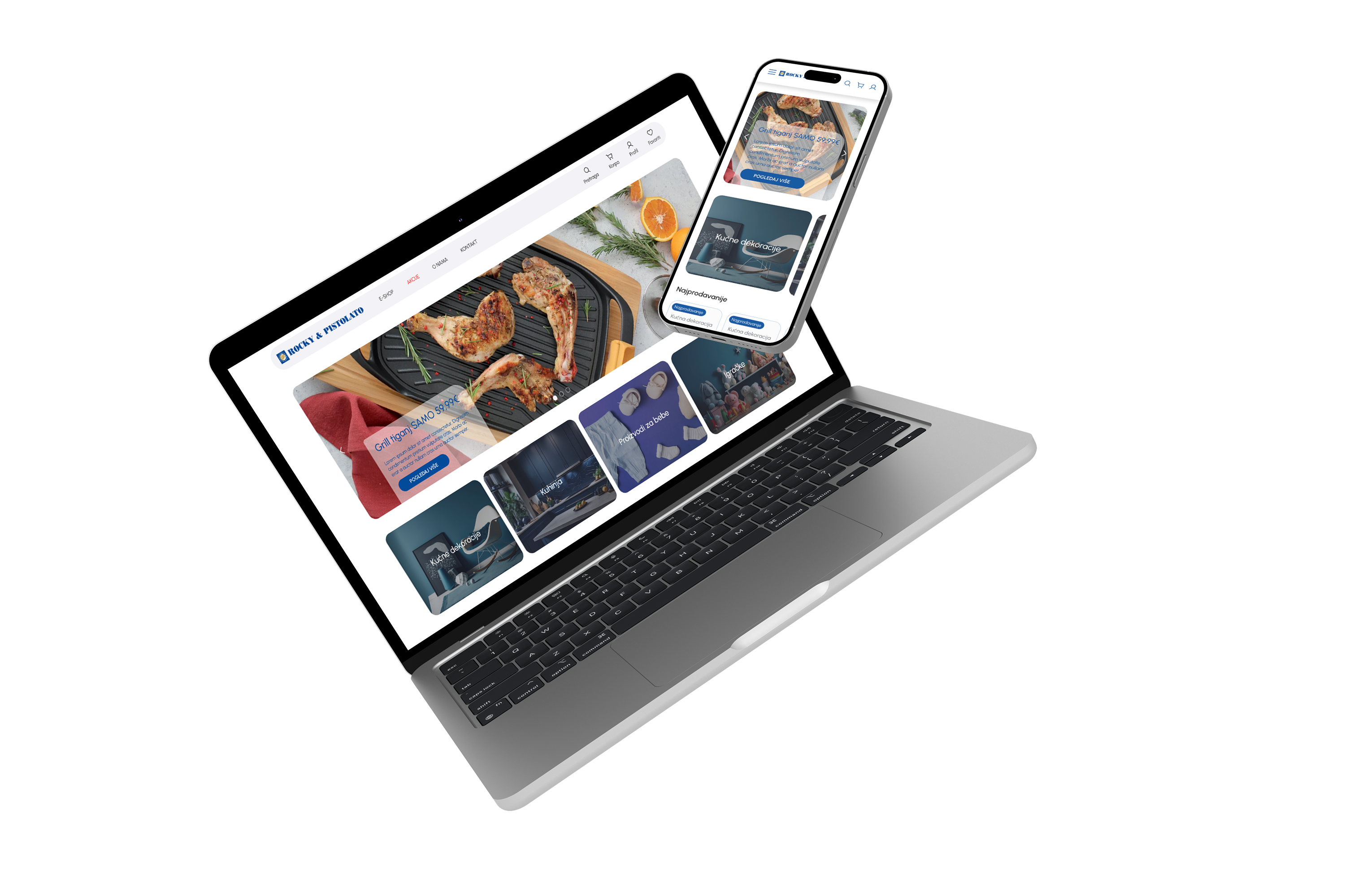 Mobile & Web Development, UX/UI dizajn, Datalab Pantheon sync, E-commerce integracija
